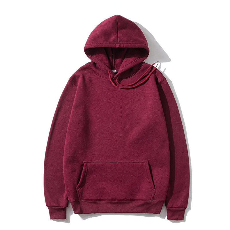 Cotton Fleece Solid Color Hoodie For Women