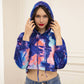 Tie-dyed  Hooded Cropped Sweater