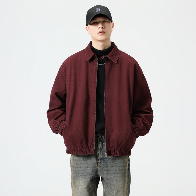 Autumn Loose-Fitting Workwear Jacket For Men