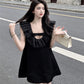 Women's French Retro Ruffle Dress
