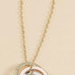 Titanium Steel Plated Multiple Rings Necklace