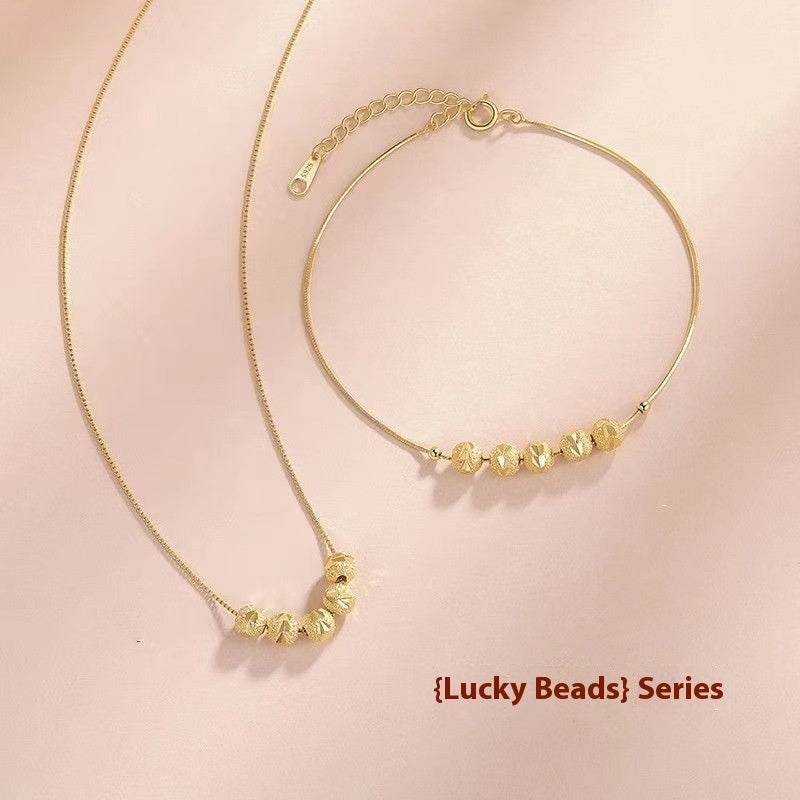 Heart-shaped Lucky Beads Bracelet / Necklace