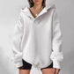Solid Color Long Sleeve Loose Hoodie For Women