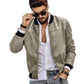 Suede Stand Collar Button Cardigan For Men