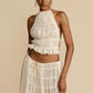 2pcs Bohemian Pleated suit