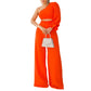 Women's Petal Sleeve Wide Leg Jumpsuit