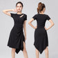Women's Latin Design Black Dress