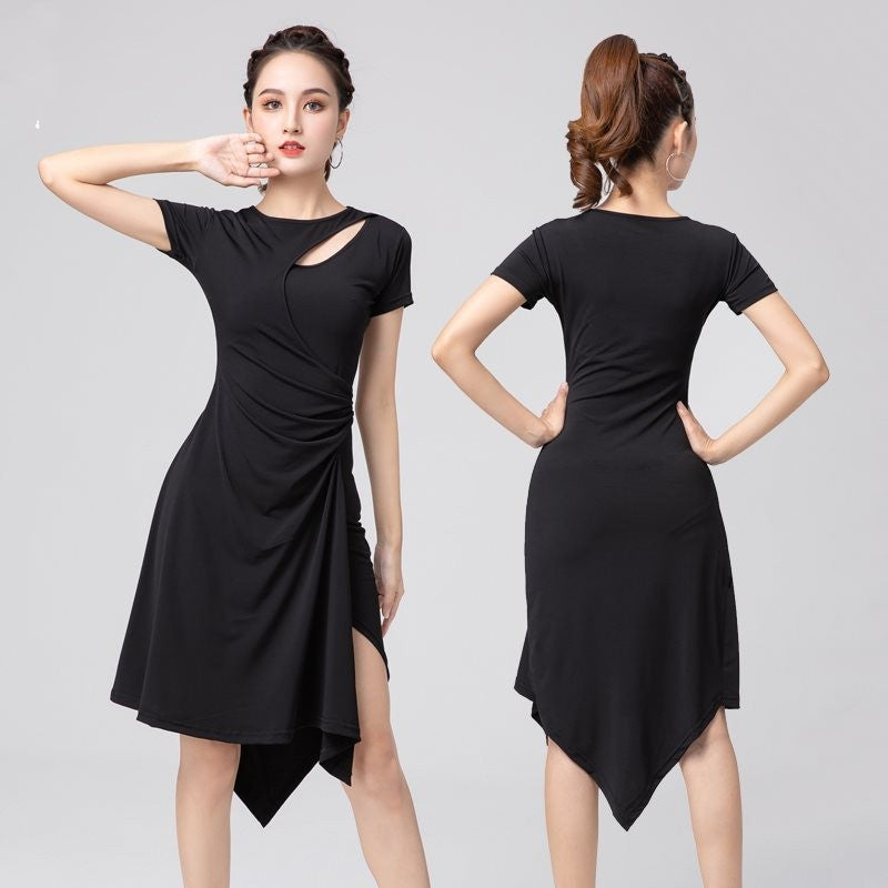 Women's Latin Design Black Dress