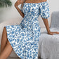 Floral Print Ruffles Dress