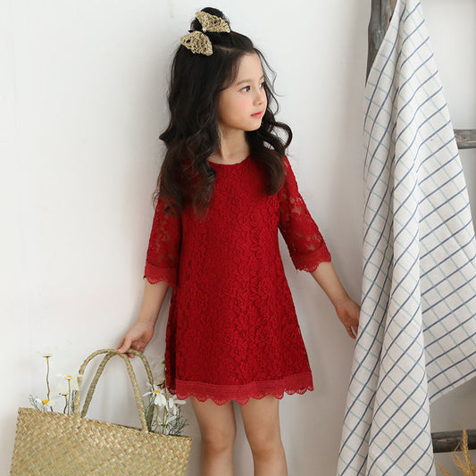 Little Girl's Big Girl Lace Dress