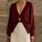 V-neck Knitted Sweater