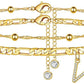 Zircon Letters Anklet