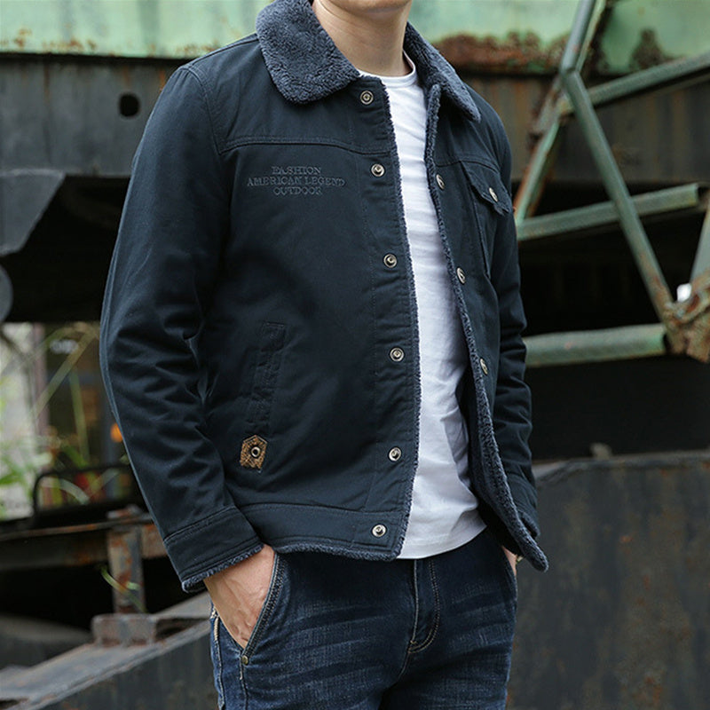 Men's Velvet Single Breasted Coat