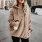 Long Sleeve Solid Color Hoodie For Women
