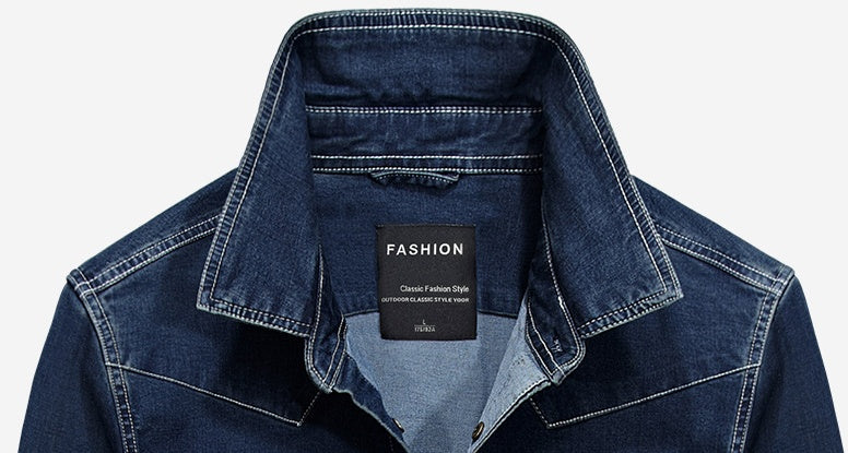 Men's Long Sleeved Denim Shirt