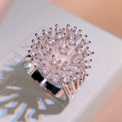 Luxury Zircon Snowflake Ring