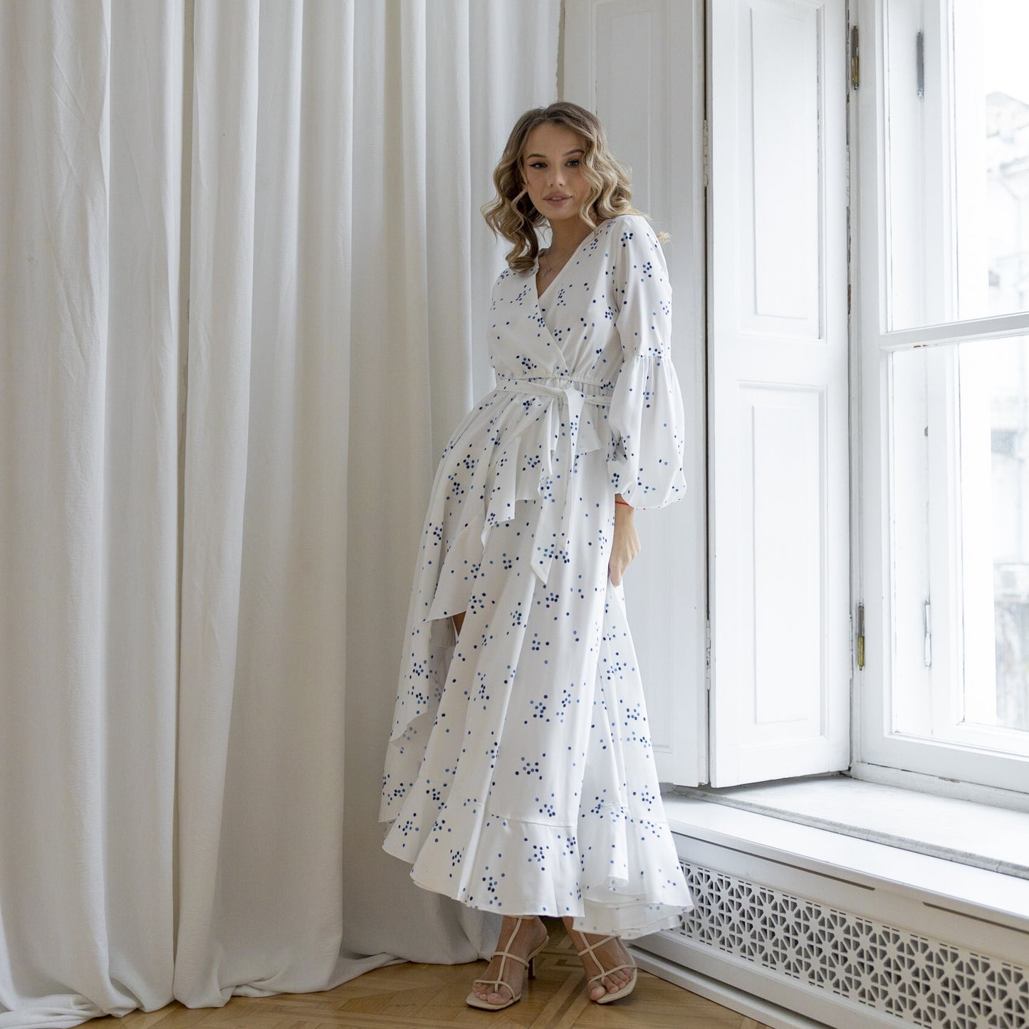 Ladies Swing Dress w/Ruffles