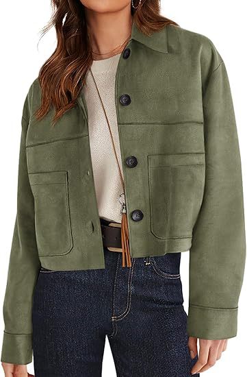 Faux Suede Casual Jacket