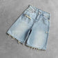 Designer Ripped Denim Shorts