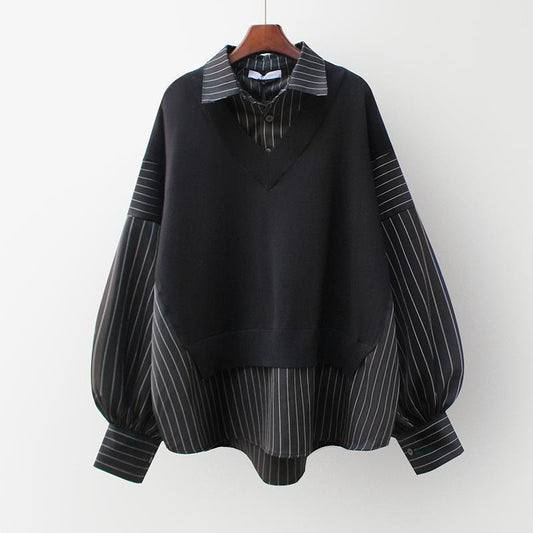 Pinstripe Cotton 2pcs Shirt