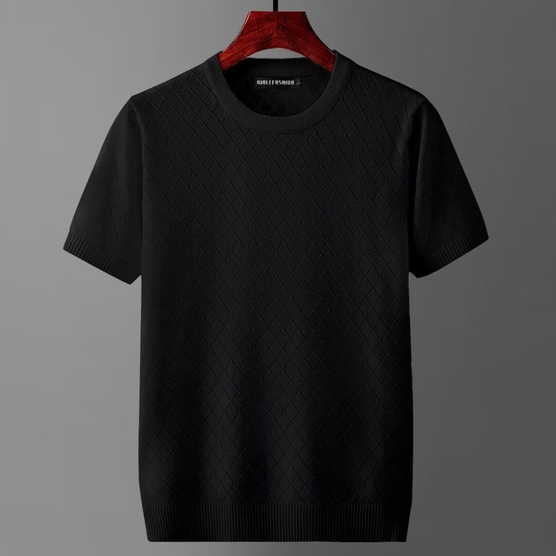 Men's Ice Silk Short-sleeved Sweater