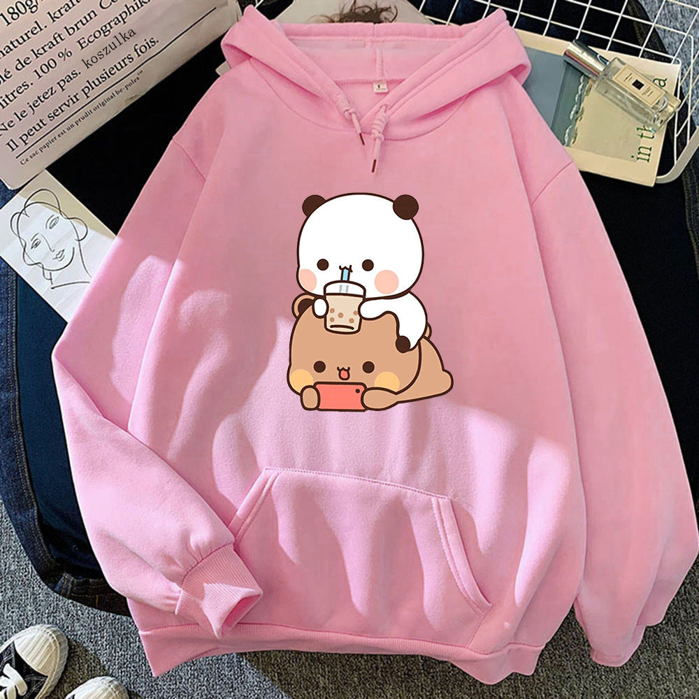 Bubu And Dudu Aesthetic Graphic Hoodie For Women