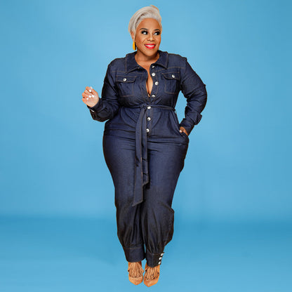 Plus Size Lazada Denim Rompers