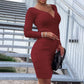 Women's Fitted Long Sleeved Dress