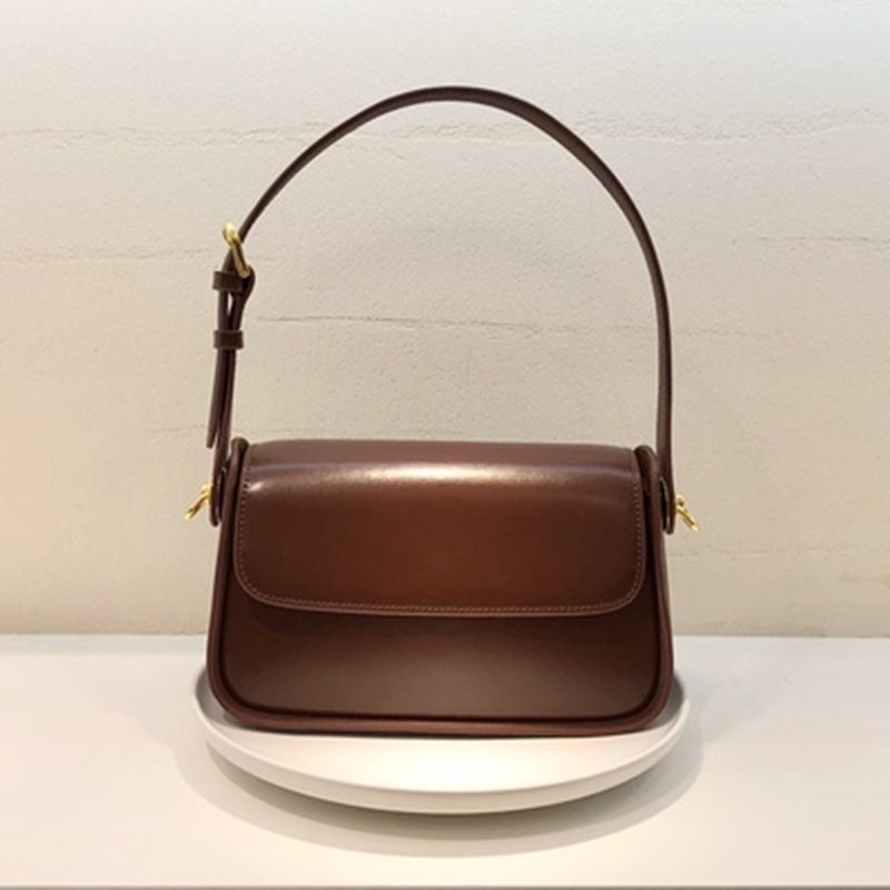 Leather One Shoulder Messenger Bag