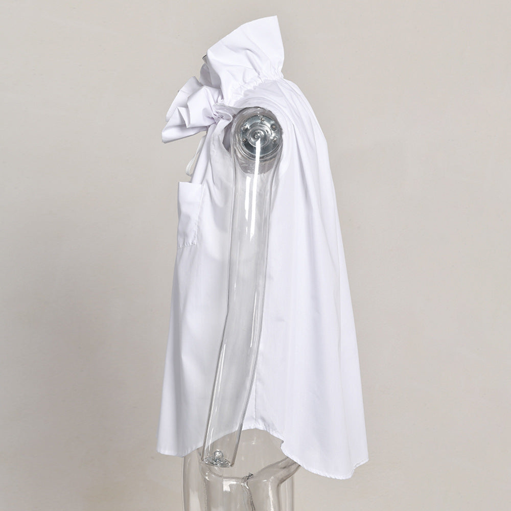 Women's Sleeveless Standing  Collar Shirt