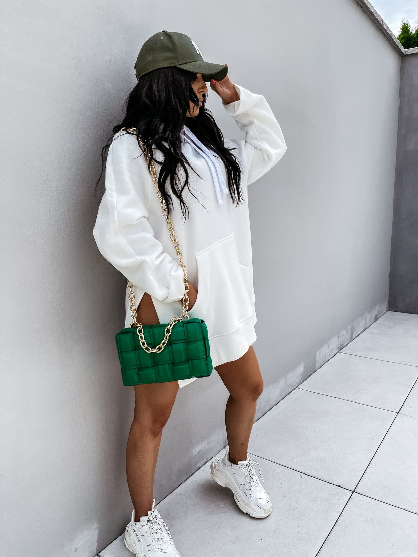 Long Sleeve Solid Color Pullover Hoodie For Women