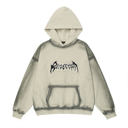 American Embroidered Frayed Halloween Hoodie For Women