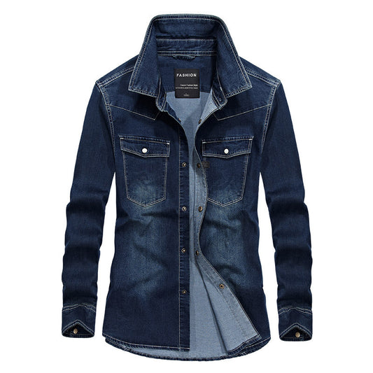 Men's Long Sleeved Denim Shirt