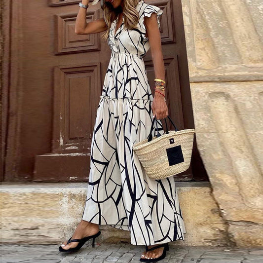 Ladies Abstract Printed Dress