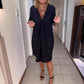 Women's Pleated Black Dress