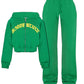 2 Piece Cropped Hooded Sweatsuit