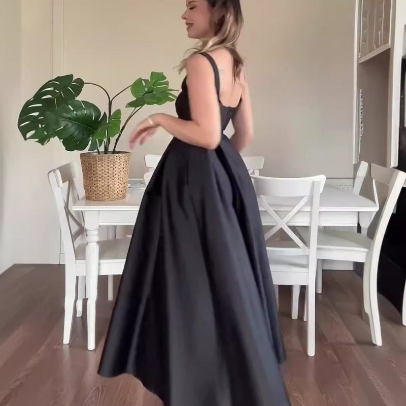 Backless Spaghetti Straps Dress | Ajanka Inc.