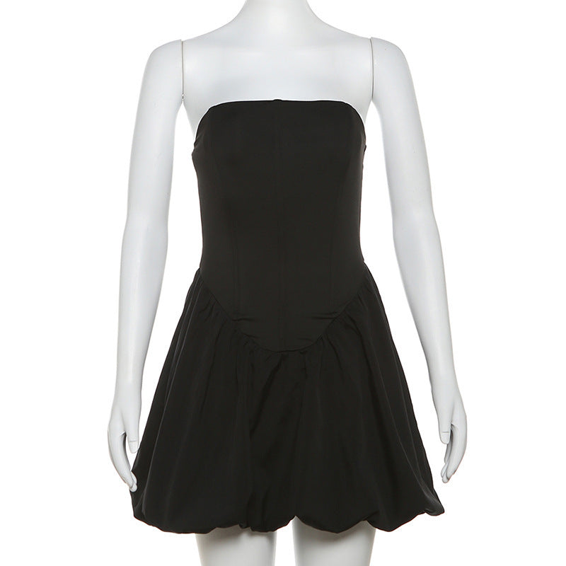 Bandeau Lantern Tulle Dress