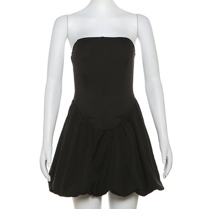 Bandeau Lantern Tulle Dress