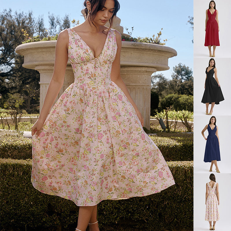 Women's A-line Pleated Dress