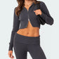 Ladies Knitted Hooded 2 Pcs Suit