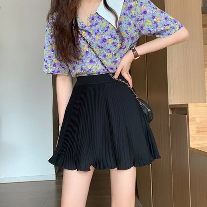 Women's Mini High Waisted Skirt