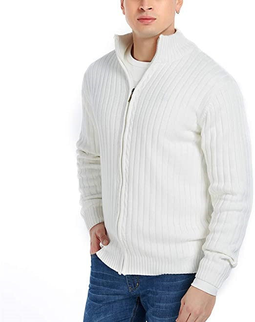 Formal Collar Knitted Sweater Cardigan For Men