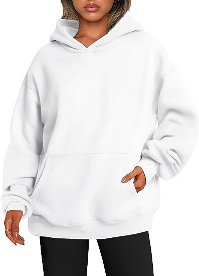 Solid Color Oversized Hoodie For Women