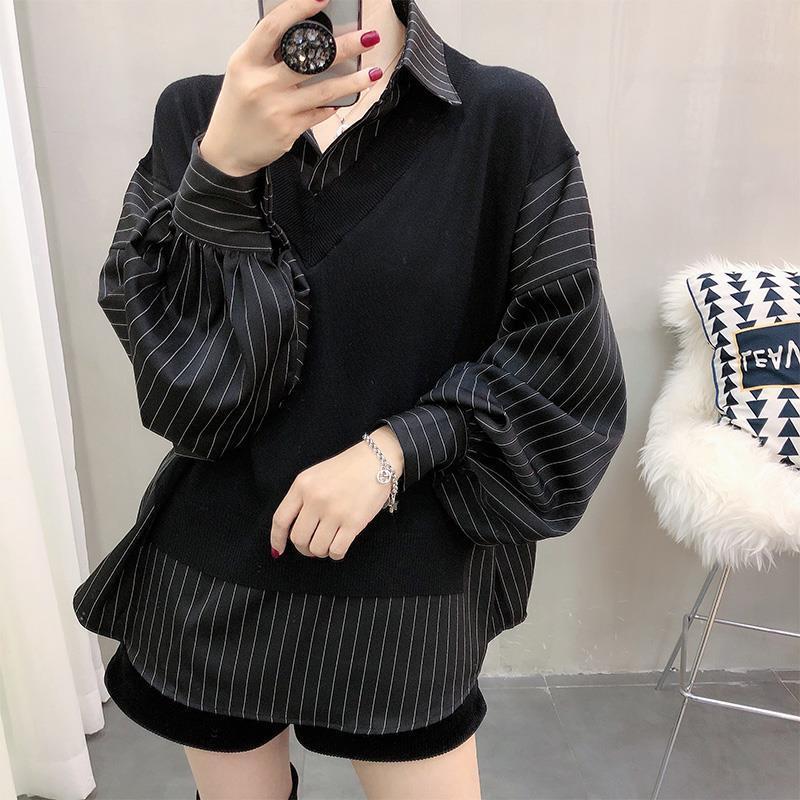 Pinstripe Cotton 2pcs Shirt
