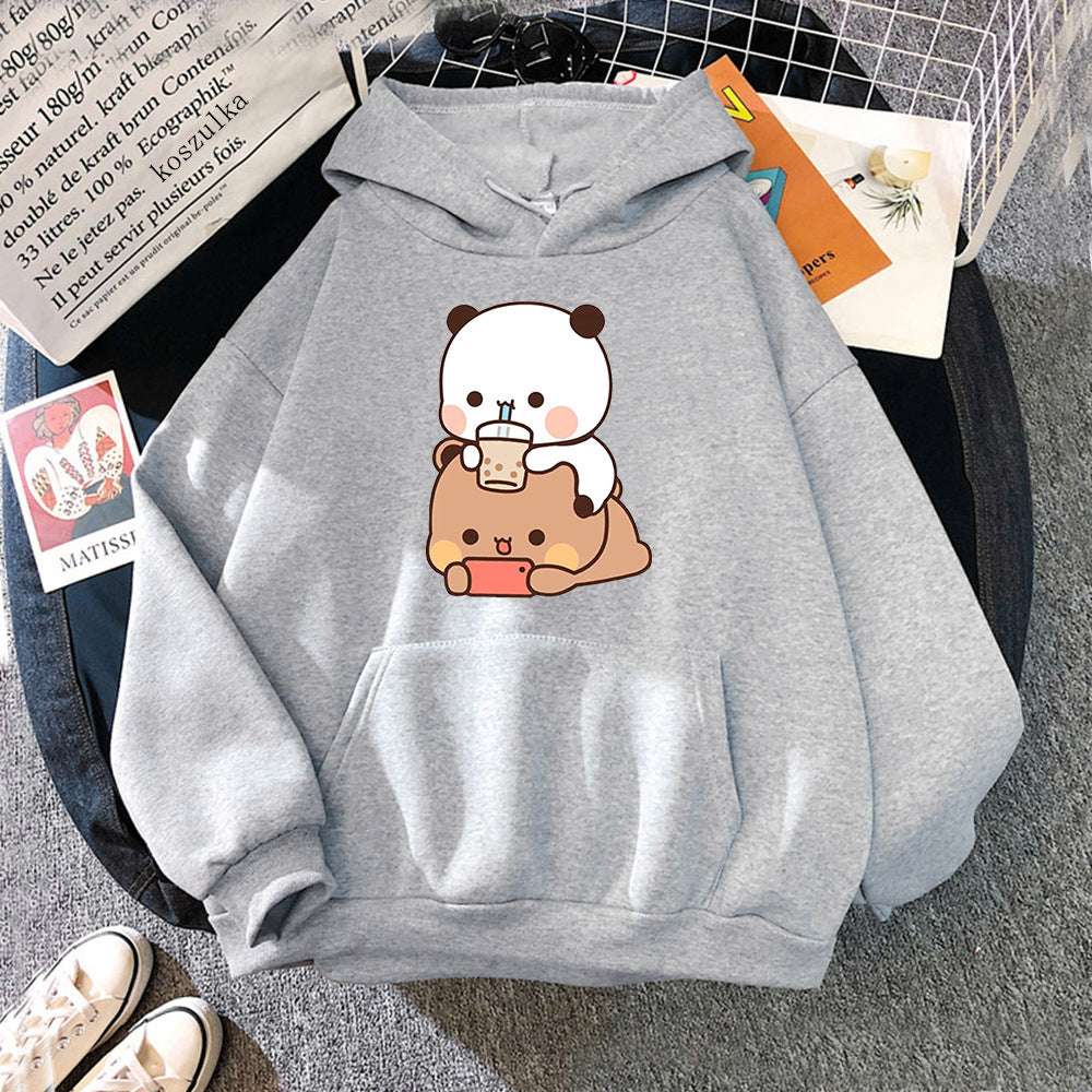 Bubu And Dudu Aesthetic Graphic Hoodie For Women