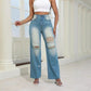 High Waisted Ripped Jeans