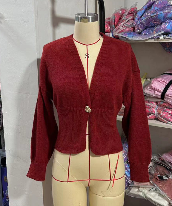 V-neck Knitted Sweater