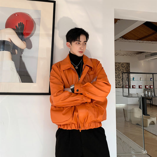 Men's Oversized Leather Jacket