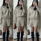 Women's 2 Pieces Knitted Skirt Suit